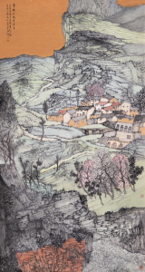 Spring warm mountain township dyed beautiful