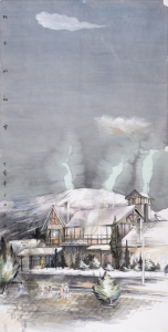 The first snow in Alshan