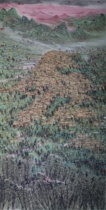 The mountains are evergreen and the water flows.